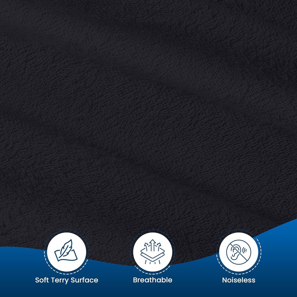 Utopia Bedding Full Size Mattress Protector - Waterproof Terry Cover with Deep Pockets | Soft & Breathable Black