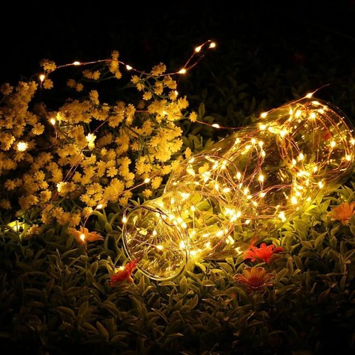Joomer LED Fairy Lights - 16FT Battery Operated Starry String Lights with Timer | 2 Pack Warm White