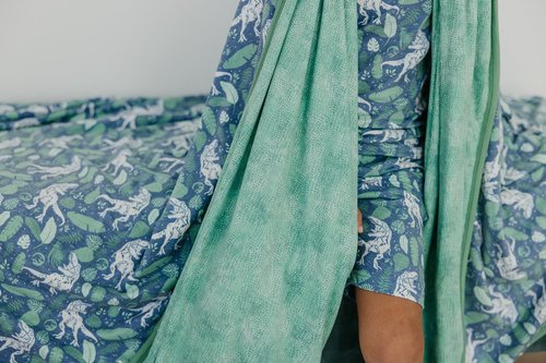 Copper Pearl Jumbo 3-Layer Quilt: Soft Quilts for Boys & Girls | Breathable, Cozy Toddler Blanket | Newborn Quilt | 46x46 Premium Polyester/Rayon | Jurassic Park