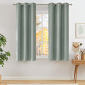 NICETOWN Sage Green Blackout Curtains | 63-Inch Faux Linen Privacy Panels for Modern Farmhouse Decor - 2 Panels