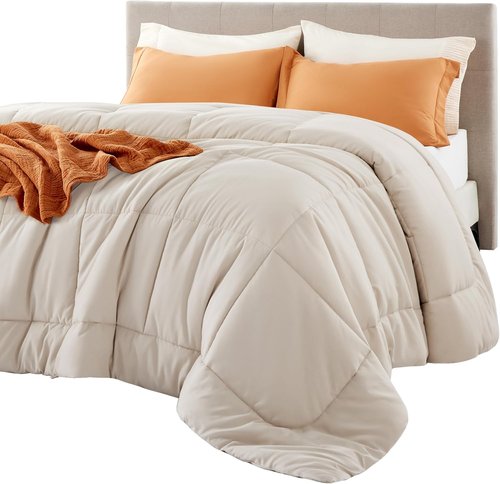 Bedsure Comforter Duvet Insert - Quilted Twin Size All-Season Down Alternative Bedding | GentleSoft, 88 x 68 Inches