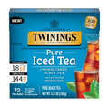 Twinings Black Iced Tea - 72 Oversized Tea Bags | Unsweetened, Caffeinated, Makes 18 Pitchers