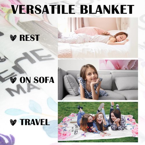 Tuniaops Christian Gifts for Women Blanket 60"x50" - Inspirational Religious Birthday Catholic Spiritual & Baptism Confirmation Gifts for Girls