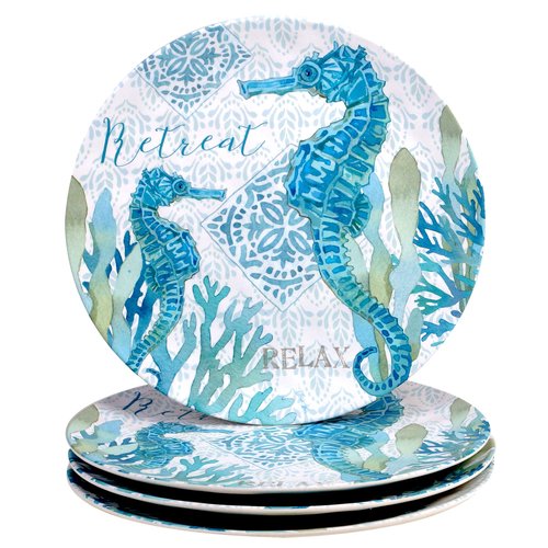 Certified International Beachcomber 12 piece Melamne Dinnerware Set, Service for 4