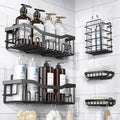 EUDELE Shower Caddy - 5 Pack Rustproof Stainless Steel Bath Organizers | Large Capacity, No Drilling Shelves