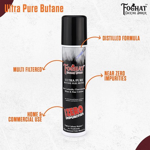 Foghat Culinary Butane Fuel Refill - 60ml Ultra Refined Butane for Kitchen Torches | Food Grade
