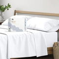 Mayfair Linen King Size Organic Cotton Sheets - 4 PC White Percale Set, Soft & Cooling, 16" Deep Pocket - GOTS Certified