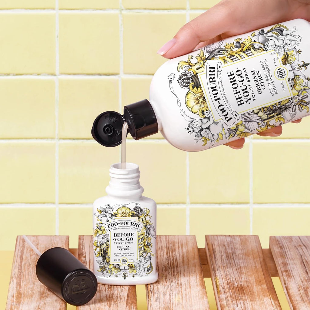 Poo-Pourri Toilet Spray - Fresh Sea Salt Scent | Plant-Based Odor Deodorizer, 4 Fl Oz, Up to 200 Uses