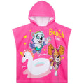 Paw Patrol Beach Towel Hooded Kids Absorbent Skye Everest Robe Cotton Poncho Towelling for Swimming Shower Pool Swim Bath Gifts for Girls