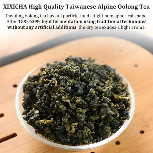 XIXICHA Dayuling Oolong Tea Taiwan High Mountain Tea Oolong Tea Loose Leaf Premium Formosa Floral Scent 大禹岭 台湾茶 台湾高山茶 乌龙茶 （120 cups）5.29oz/150g