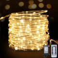 Skiennix Connectable Rope Lights - 66FT 200 LED Waterproof Tube Light | 8 Modes Remote for Indoor/Outdoor Use