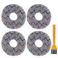 Mop Pads Compatible with Ecovacs Deebot X1/X2/T10/T20/T30 Omni, T30S/N30 Series Robot Vacuum and Mop Cleaner - Reusable and Washable Replacement Mop Head Cloth（4 Pack）