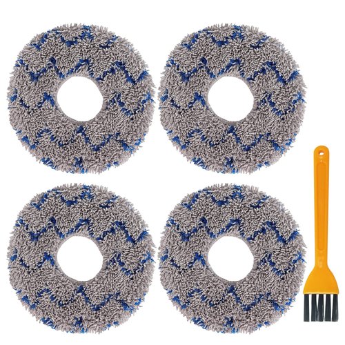 Mop Pads Compatible with Ecovacs Deebot X1/X2/T10/T20/T30 Omni, T30S/N30 Series Robot Vacuum and Mop Cleaner - Reusable and Washable Replacement Mop Head Cloth（4 Pack）