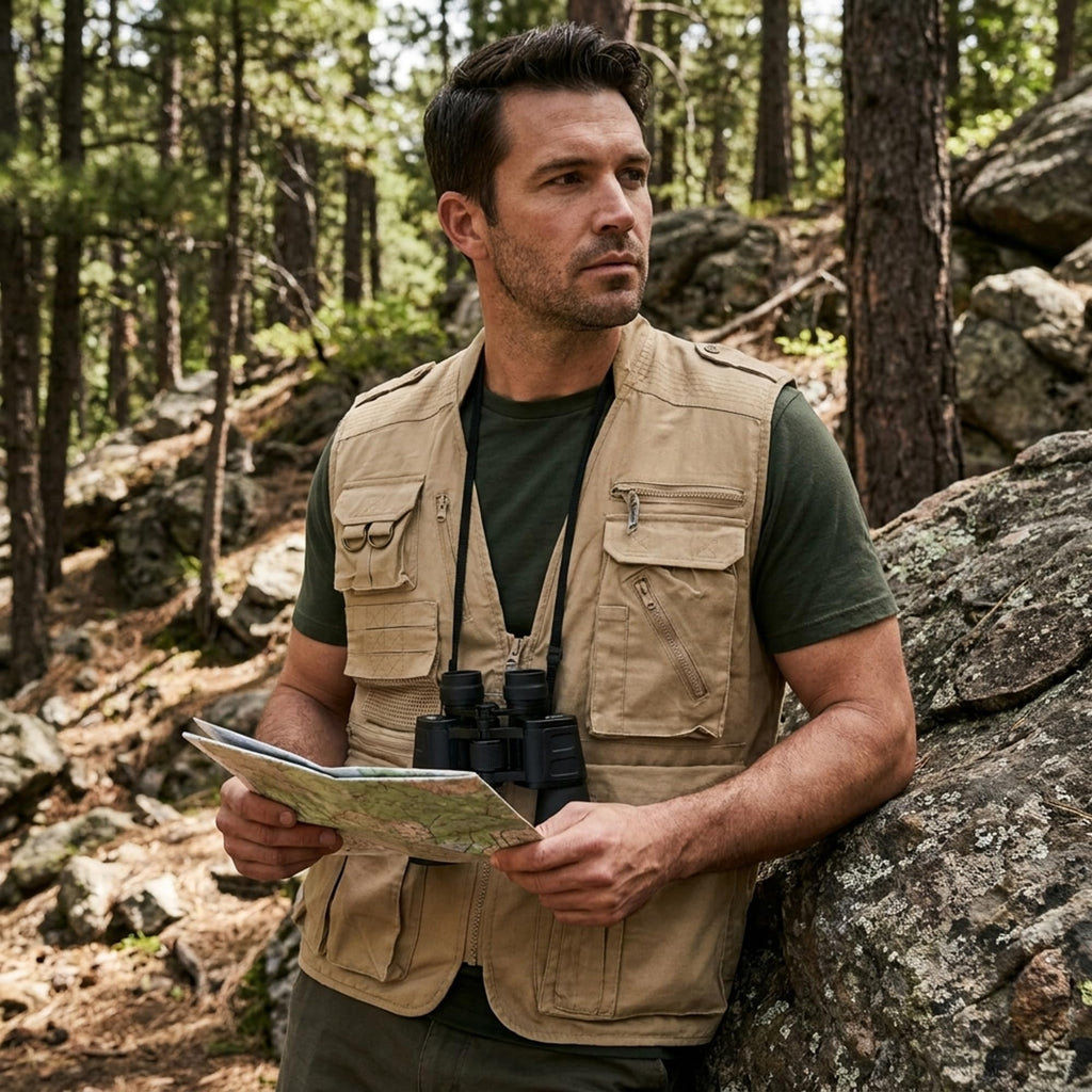 Humvee Photography Utility Vest With 21 Pockets | Perfect for Travel, Safari, Hunting, Camping & More 100% Cotton, Comfortable & Sturdy, Tactical & Safari Jacket | Vest for Men & Women
