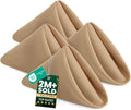 Utopia Home [24 Pack, Beige] Cloth Napkins 17x17 Inches, 100% Polyester Hemmed Edges, Washable and Reusable Ideal for Parties, Weddings and Dinners