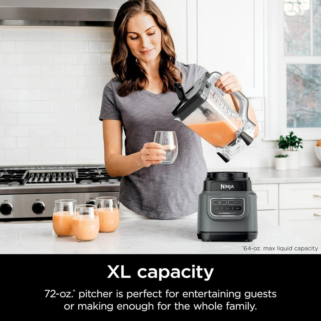 Ninja Professional Blender - 72 Oz Capacity with 1000-Watt Base & Total Crushing Technology | Black