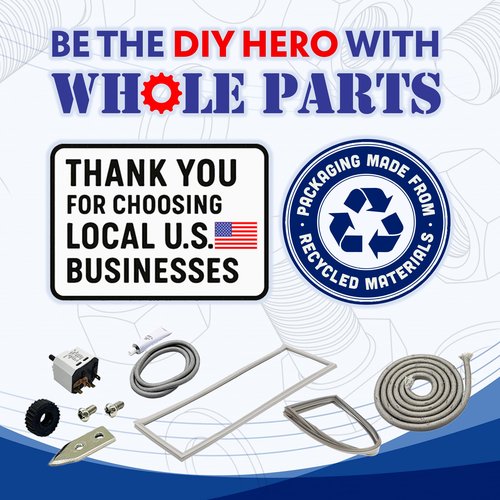 Upgraded Whole Parts Electric Glass Washer Replacement Brush Set Part# BRS-1722 - Replacement & Compatible with Some Bar Maid Glass Washers