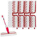 Microfiber Spray Mop Pads - Compatible with Promist MAX, Double Sided Replace Head for Dry/Wet Floor Cleaning Usable (4 Pack Red)