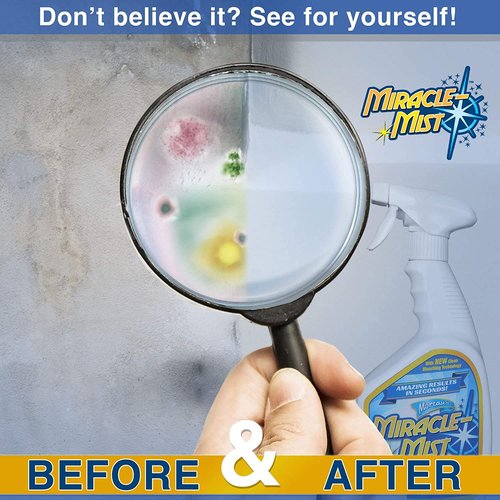 MiracleMist Instant Mold and Mildew Stain Remover 32 Oz. by Encore Coating | 2 Pack (64 Oz Spray)