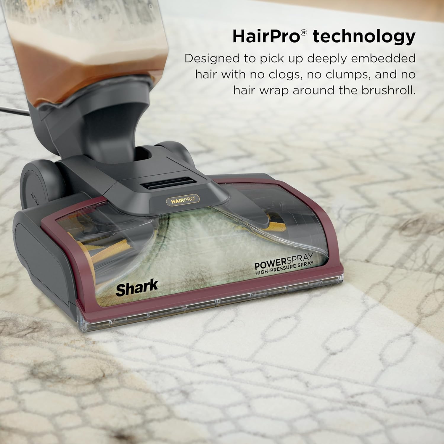 Shark CarpetXpert HairPro - Upright Carpet & Area Rug Cleaner | Effective Pet Hair Removal & Odor Elimination | Magenta