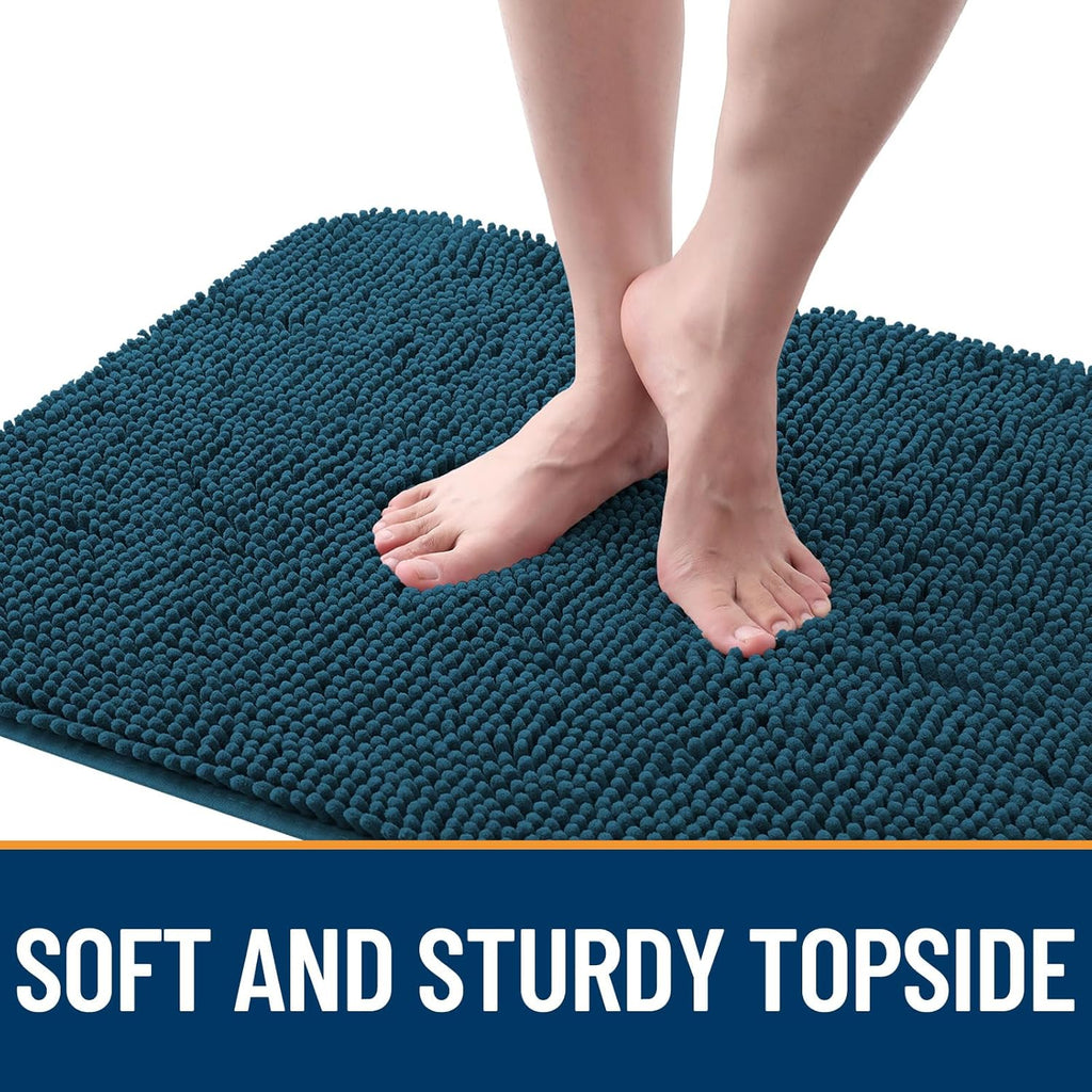 OLANLY Dog Door Mat - Absorbent Non-Slip Washable Doormat for Muddy Paws | 47x32 Atlantic Blue