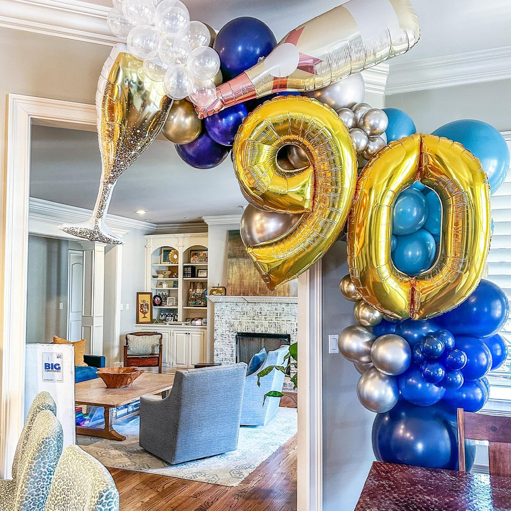 Voircoloria Navy Blue Balloons - 12-Inch Dark Blue Latex Party Balloons | 66-Pack for Celebrations