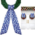 Skiennix Wreath Sash - Reversible Chinoiserie Decor for Monogram Garland | 2 Pcs Blue Style for Indoor/Outdoor Use