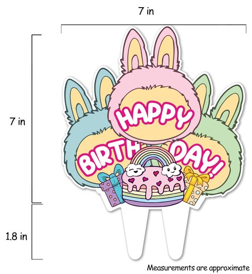 Bubu Monster Cake Topper Kids Girls Birthday Party Decor