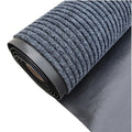 WLWLEO 3' X 20' Commercial Grade Door Mat Brush Step Entrance Floor Mat Indoor Outdoor Non Slip Mats for Hotel Office Restaurant Mall Hallway Staircase Welcome Mats,Gray/Grey,0.9×6M