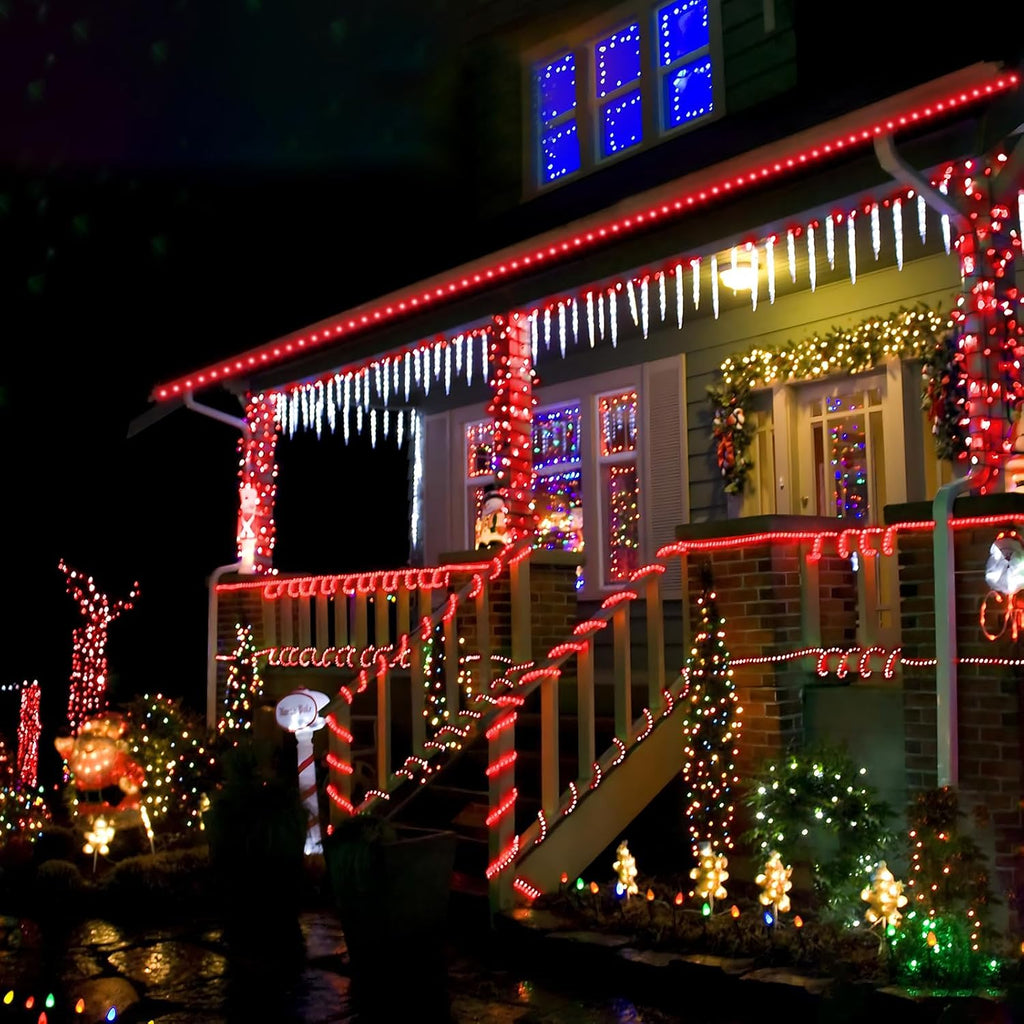 Skiennix 200ft LED Rope Lights - 1440 Flexible Tube Lights with 8 Modes | Waterproof Outdoor & Indoor Decoration (Red)