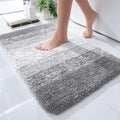 OLANLY Bath Rugs Mat - Extra Soft Microfiber, Quick Dry & Machine Washable | 24x16 Light Grey