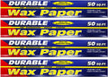 Skiennix Durable Wax Paper - Versatile for Microwave, Baking, Storing | 4 Pack