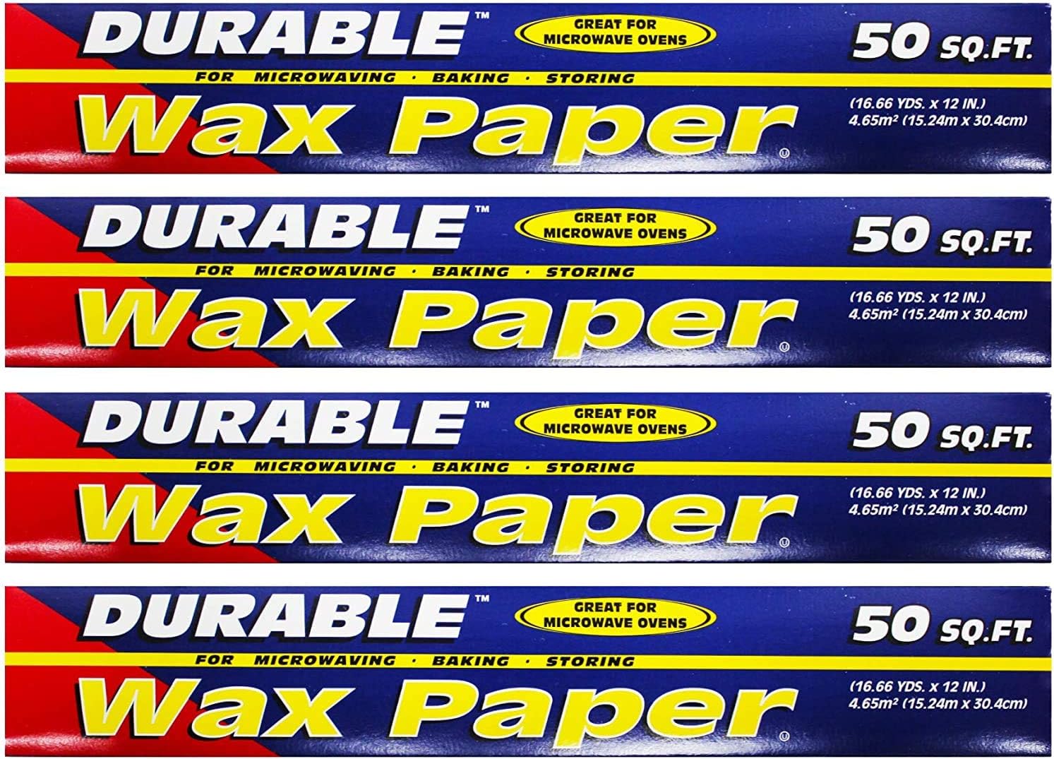 Skiennix Durable Wax Paper - Versatile for Microwave, Baking, Storing | 4 Pack