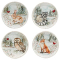 Winter’s Walk Set of 4 Ceramic Dessert Plates – Serve cakes, pies, or sweet treats on these charming woodland dessert plates that capture the peaceful spirit of a snowy forest scene