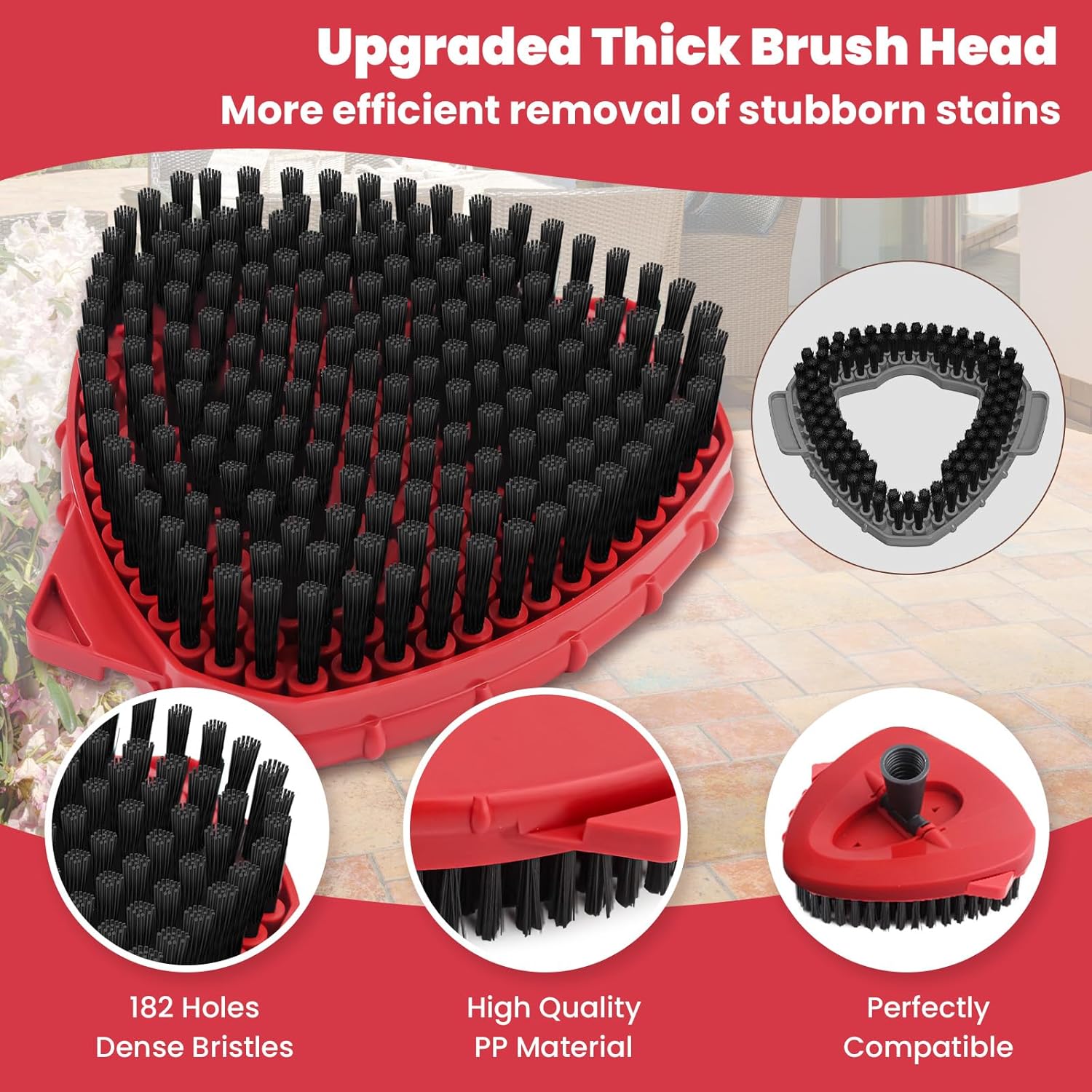 O-Cedar Spin Mop Replacement Set - 2 Microfiber Mop Heads, 58" Handle & Scrub Brush Attachment