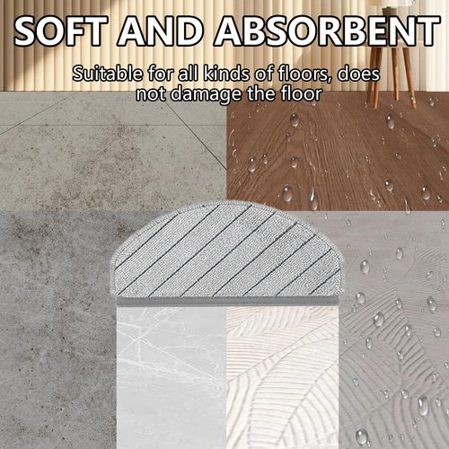 Frexusuent Mop Pads Accessories for ECOVACS DEEBOT T10 Plus/DEEBOT N20 Plus, for Yeedi C12 Pro Plus Robotic Robot Vacuum, 8 Pcs Washable and Reusable Microfiber Mop Pads Replacement Part