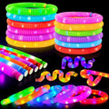 Glow Sticks | 96 PCS LED Light-Up Wands & Pop Tubes - Glow in the Dark Bracelets & Necklaces for Kids' Parties