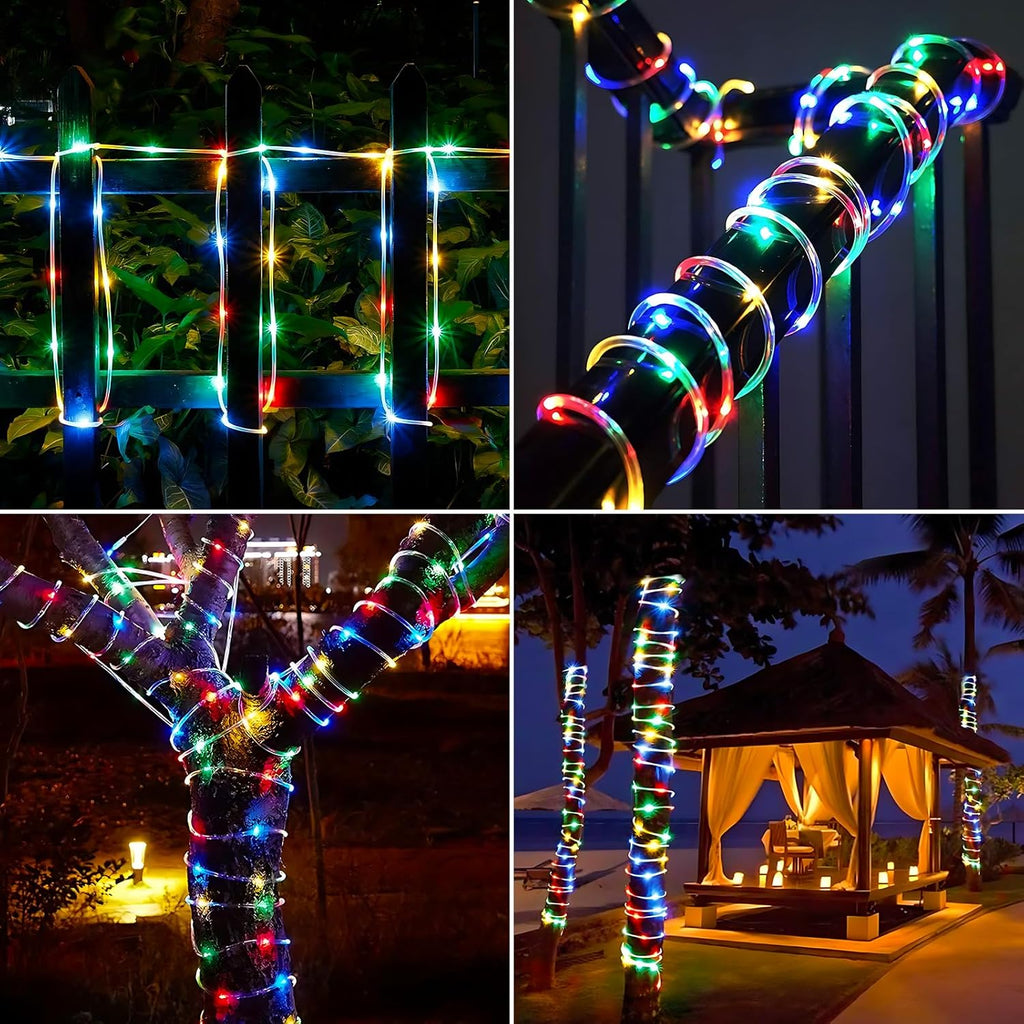 Solar Rope Lights by [Brand Name] | 132ft 400LED Waterproof Outdoor String Lights - 8 Modes for Garden & Patio Decor
