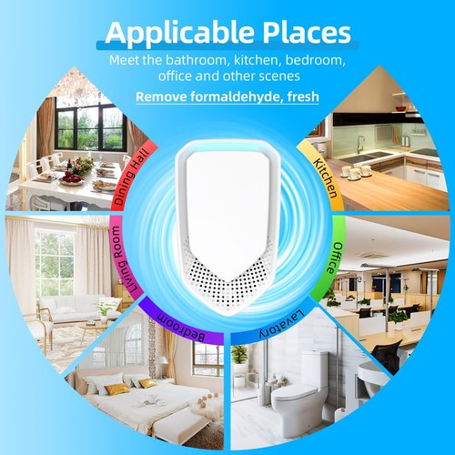 6Pcs Air Ionizer Plug In Air Purifier with Negative Ion Generator,2026 Air Ionizers for Home&Dust Mites,Quiet Mini Air Freshener for Home,Office,Basement,Air Purifiers for Odor,Dust,Smoke,Pets Smell