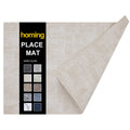 homing Faux Leather Heat Resistant Placemats 6 Packs, Waterproof Wipeable Dining PU Place Mats for Indoor & Outdoor, Easy to Clean, Beige