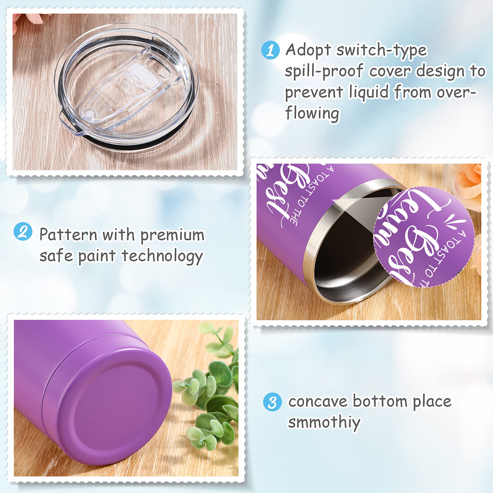 Thank You Gifts for Women Men 20 oz Inspirational Tumbler with Keychain Insulated Stainless Steel Appreciation Tumblers Team Motivational Encouragement Gift for Coworker Employees (Multicolor, 12 Pcs)