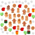 Sawysine Mini Resin Christmas Figurines - 64 Pcs Gingerbread & Xmas Tree Ornaments for DIY Crafts