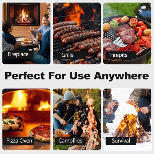 WABUPD 36 Pcs Fire Starter - Natural Fire Starters for Fireplace, Pellet Stove, BBQ, Pizza Oven, Fire Pit &Chimney, Fire Starters for Grill, Charcoal Starter