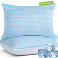 SUPA MODERN Shredded Memory Foam Pillows Queen Size Set of 2, Cooling Bed Pillow for Sleeping for Hot Sleepers, Adjustable Pilllows for Side Back and Stomach Sleepers, Neck & Shoulder Comfort Support