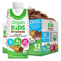 Orgain Organic Kids Protein Shake - Chocolate Flavor, 8g Dairy Protein, 22 Vitamins & Minerals | Gluten-Free, Non-GMO, 8.25 Fl Oz (Pack of 12)