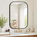 Regine Switzerland Black Bathroom Vanity Mirror - Shatterproof HD Reflection, 24 x 36 Inches