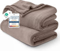 Bedsure GentleSoft Fleece Throw Blanket - XL Mocha Brown, 300GSM Soft & Cozy for Bed, Sofa, Travel | 50x70 Inches