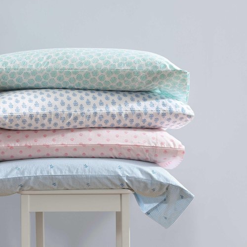 Laura Ashley - Queen Sheet Set, Crisp & Cool Sheets w/a Naturally Smooth Cotton Percale Feel, Deep Pocket, Bed Sheets with Matching Pillowcases & Fitted Sheet (Francesca Blue)