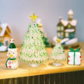 HDCRYSTALGIFTS Mini Blown Glass Christmas Figurines - Set of 4 Festive Ornaments for Holiday Decor