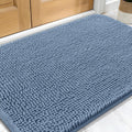 OLANLY Dog Door Mat - Absorbent Non-Slip Chenille Doormat for Muddy Paws | 30x20, Airy Blue